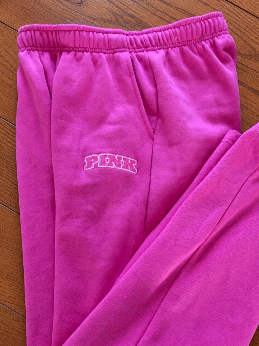 Victoria's Secret PINK Campus Fleece Straight Leg Sweatpants "Pink Gossip" NWOT